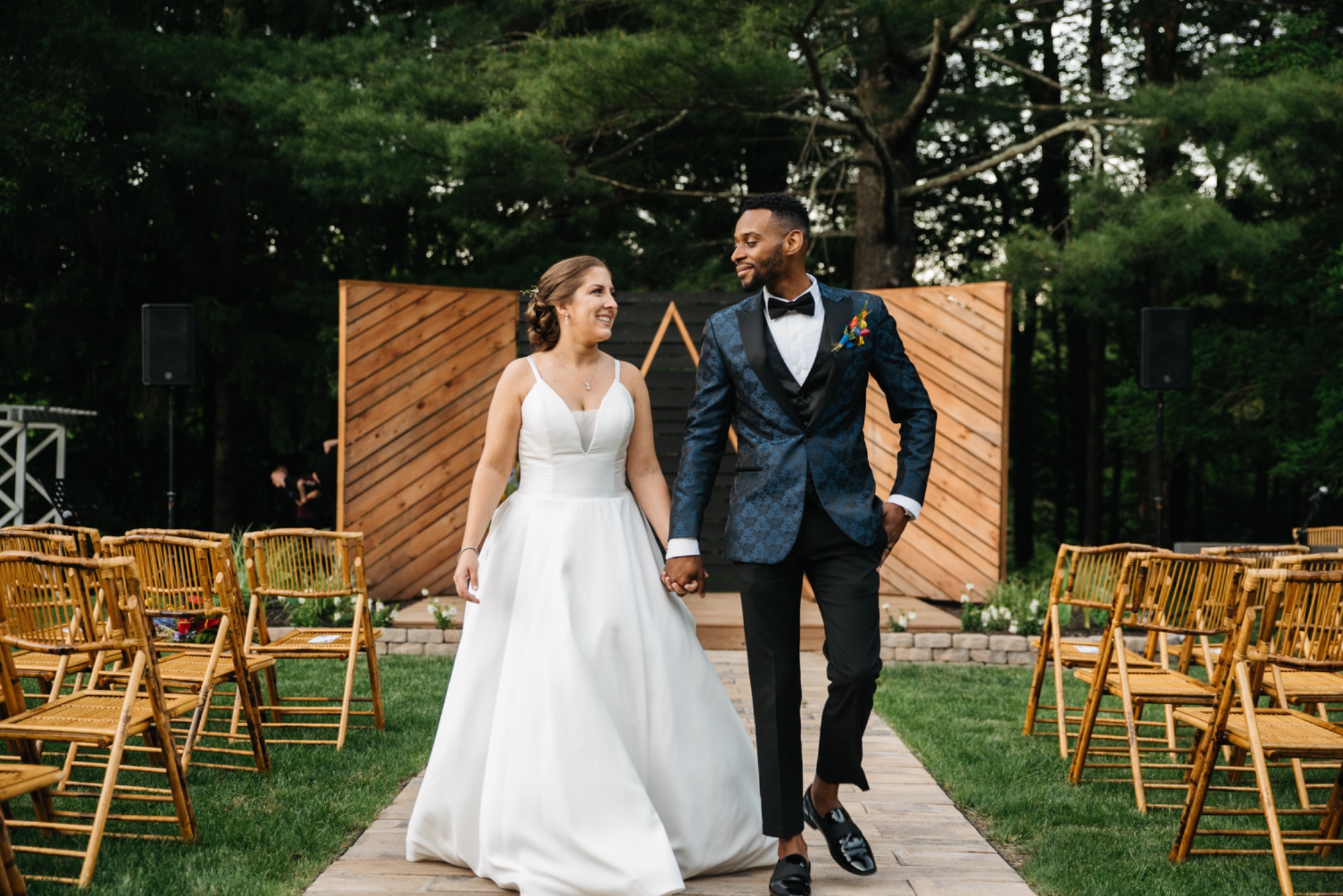 Outdoor ceremony walk