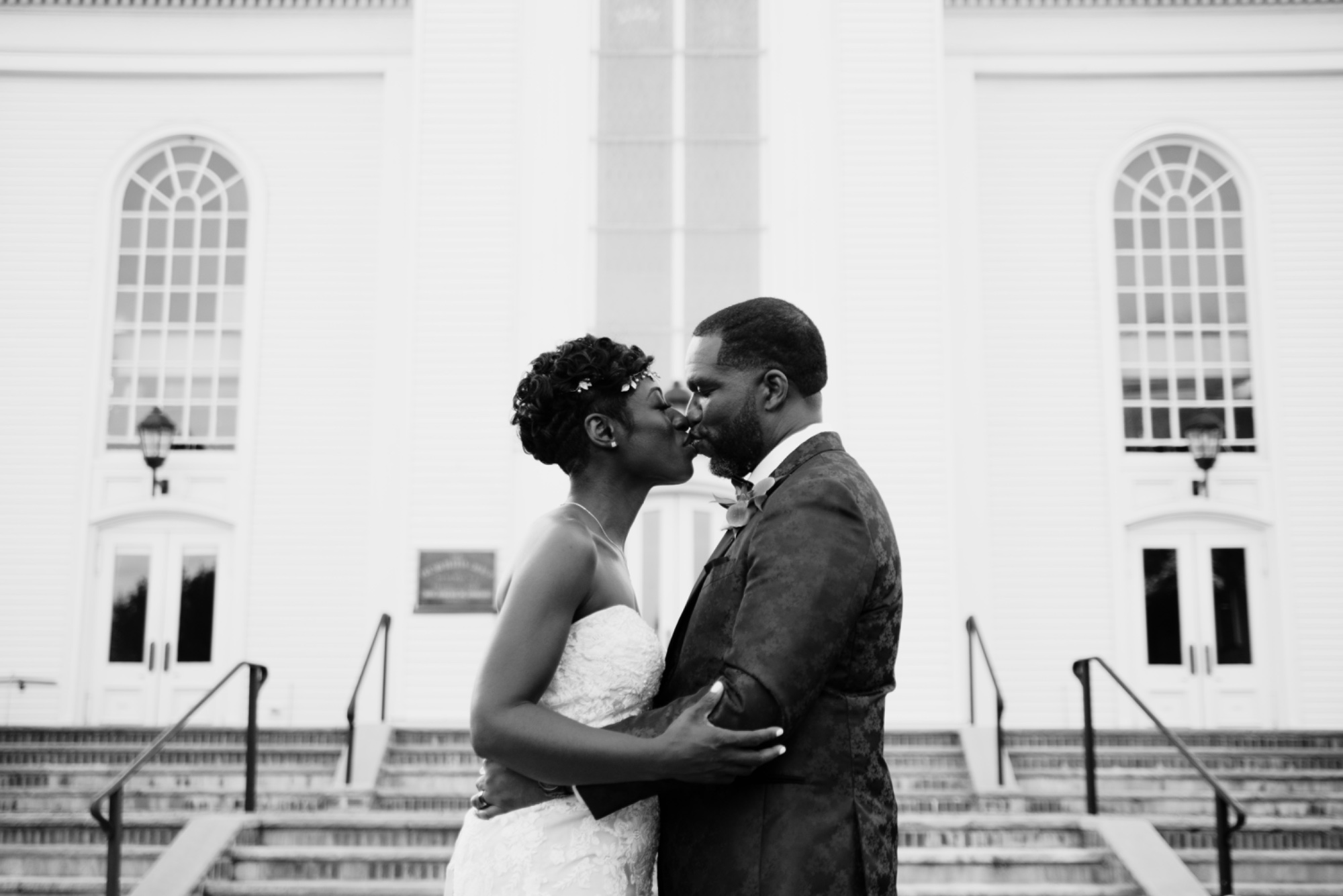Church steps kiss