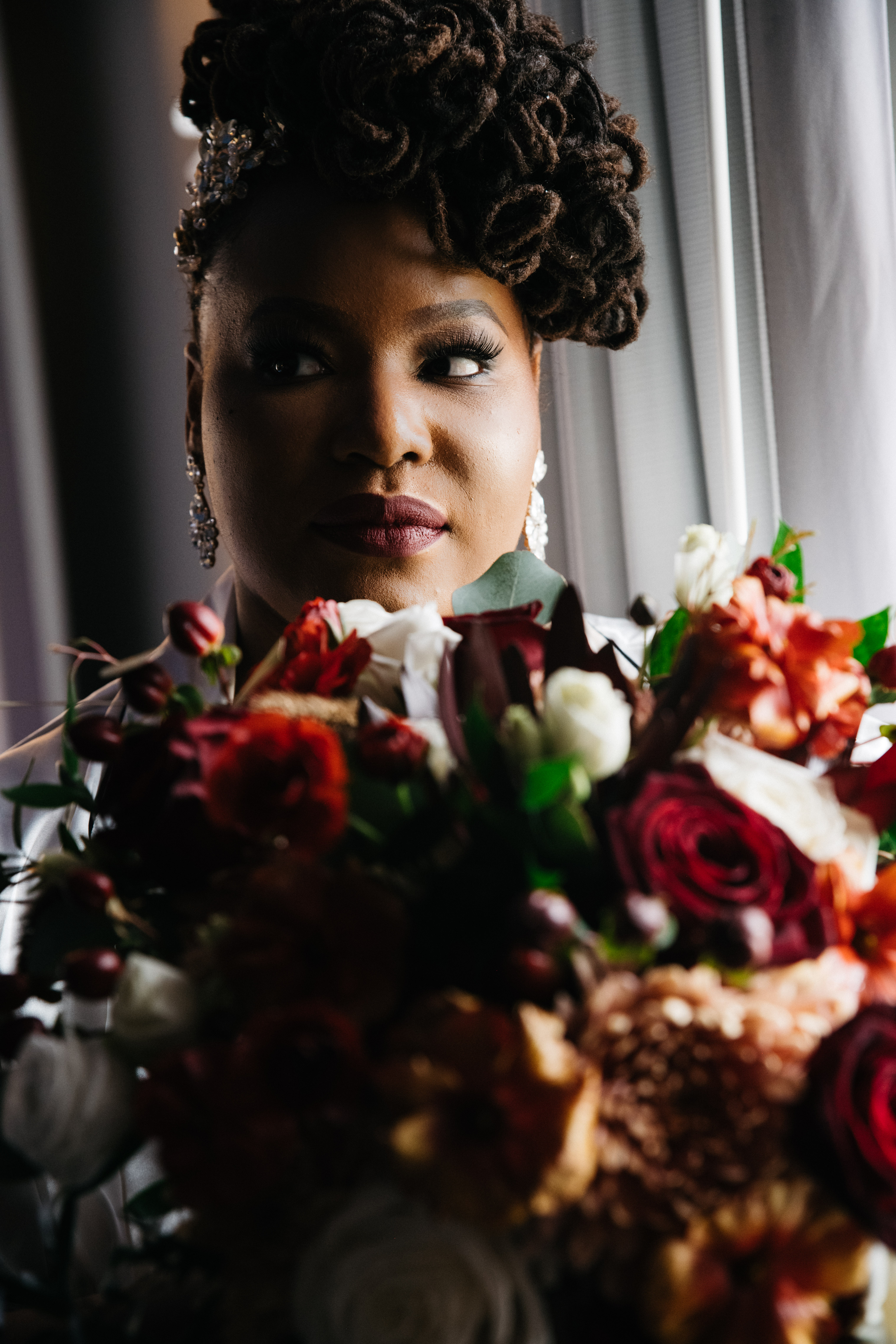 Bride back turned full train
